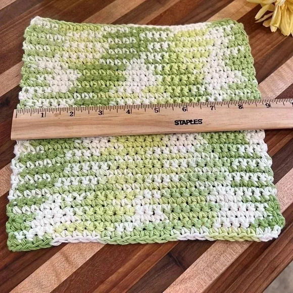 100% Cotton Handmade Washcloths - Set of 3 - Picture 4 of 8